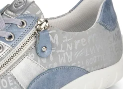 New BADER Remonte Sneaker mit bedruckten Besätzen HELLBLAU-SILBER