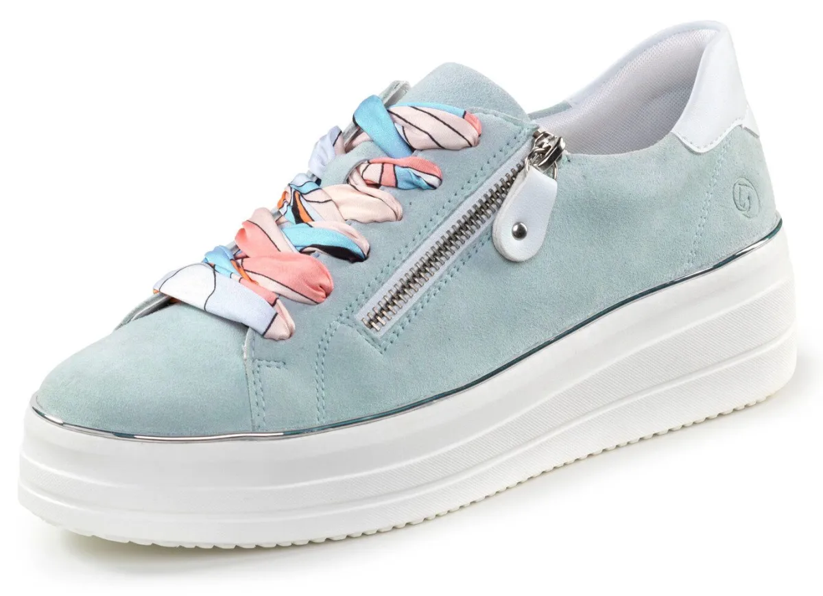 Discount Remonte Sneaker mit bunter Schnürung BLEU-WEISS