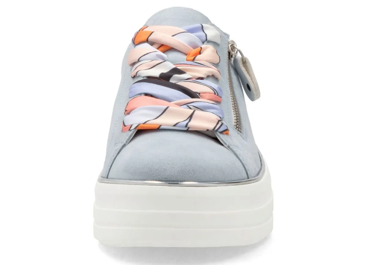 Discount Remonte Sneaker mit bunter Schnürung BLEU-WEISS