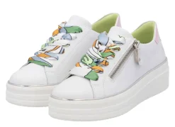 Outlet Remonte Sneaker mit bunter Schnürung WEISS-SILBER