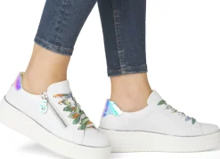 Outlet Remonte Sneaker mit bunter Schnürung WEISS-SILBER