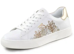 Remonte Sneaker mit verspieltem Blüten-Druck WEISS-BRONZE