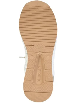 New Remonte , sportliche Damen-Sneaker, Weite H, mit herausnehmbarem Fußbett WEISS-GOLD