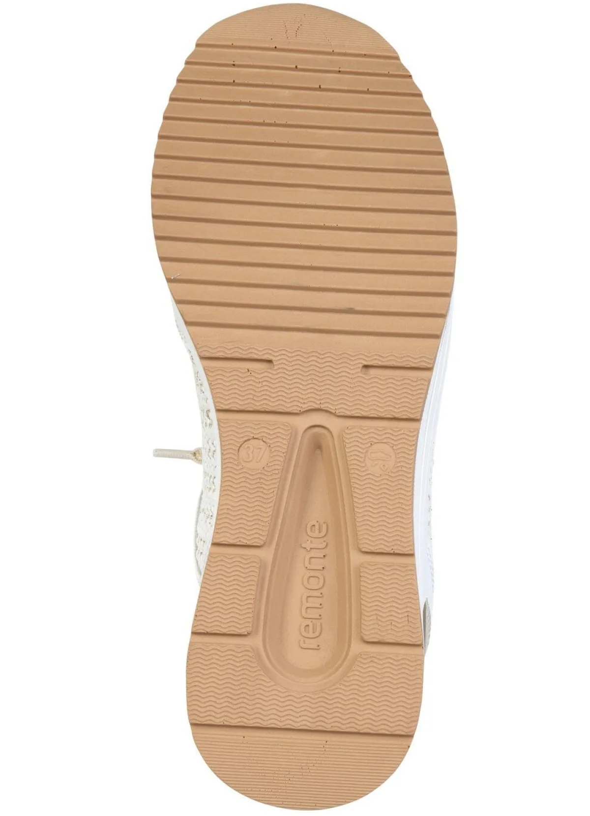 New Remonte , sportliche Damen-Sneaker, Weite H, mit herausnehmbarem Fußbett WEISS-GOLD