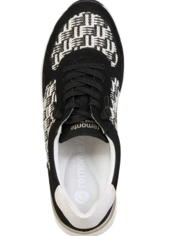 Online Remonte , sportliche Damen-Sneaker, Weite H, mit herausnehmbarem Fußbett SCHWARZ-CREME