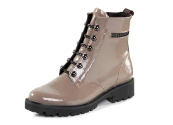 Best Remonte Stiefelette mit trendigen Zierketten in Schnür-Optik TAUPE