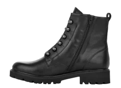 Hot Remonte Stiefelette mit trendigen Zierketten in Schnür-Optik SCHWARZ