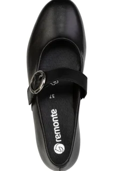 Clearance BADER Remonte, trendige Damen-Spangenschuhe, mit herausnehmbarem Fußbett SCHWARZ
