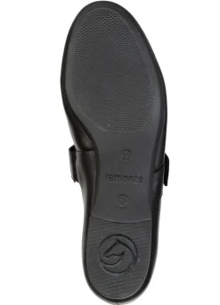 Clearance BADER Remonte, trendige Damen-Spangenschuhe, mit herausnehmbarem Fußbett SCHWARZ