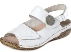 Hot Rieker , bequeme Damen-Sandalen, Weite H, mit herausnehmbarem Fußbett WEISS