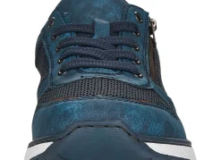 Sale Rieker , bequeme Herren-Sneaker, Weite H, mit herausnehmbarem Fußbett BLAU-BRAUN