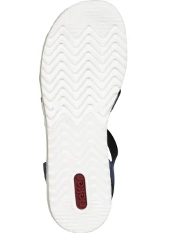 New Rieker , edle Damen-Sandalen, mit Riemchen und Elastikbandagen JEANS
