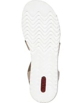 Hot Rieker , edle Damen-Sandalen, mit Riemchen und Elastikbandagen BEIGE