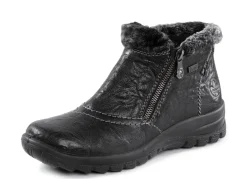 New Rieker , gefütterte Damen-Boots, Winterschuhe, mit Reißverschluss SCHWARZ
