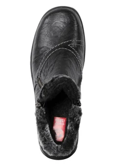 New Rieker , gefütterte Damen-Boots, Winterschuhe, mit Reißverschluss SCHWARZ