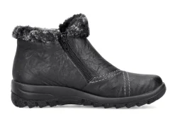 New Rieker , gefütterte Damen-Boots, Winterschuhe, mit Reißverschluss SCHWARZ