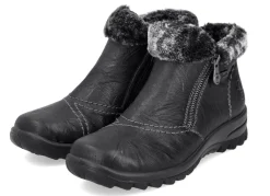 New Rieker , gefütterte Damen-Boots, Winterschuhe, mit Reißverschluss SCHWARZ
