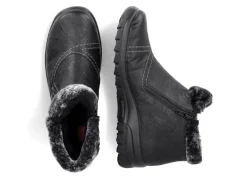 New Rieker , gefütterte Damen-Boots, Winterschuhe, mit Reißverschluss SCHWARZ