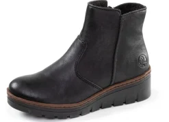 Online Rieker , gefütterte Damen-Stiefeletten, Winterschuhe, mit Reißverschluss SCHWARZ