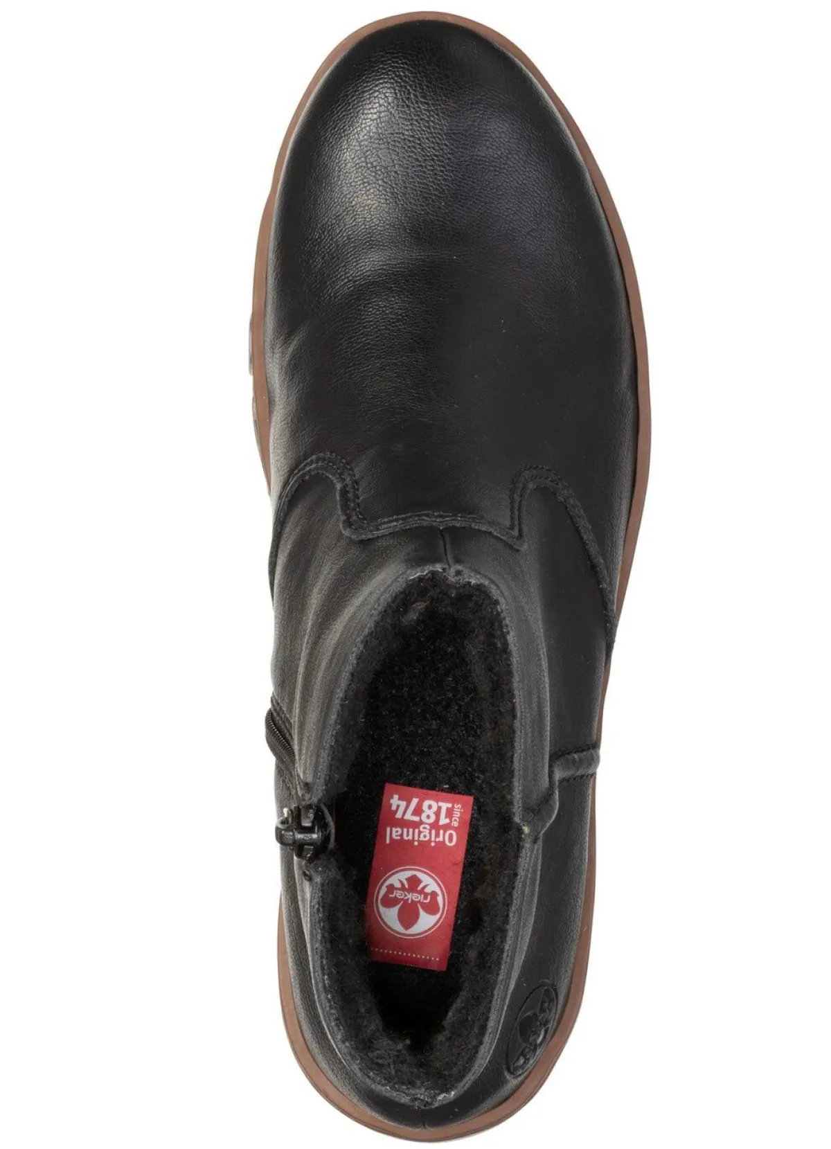 Online Rieker , gefütterte Damen-Stiefeletten, Winterschuhe, mit Reißverschluss SCHWARZ