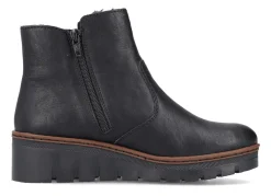 Online Rieker , gefütterte Damen-Stiefeletten, Winterschuhe, mit Reißverschluss SCHWARZ