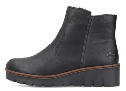 Online Rieker , gefütterte Damen-Stiefeletten, Winterschuhe, mit Reißverschluss SCHWARZ