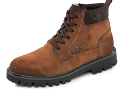 Rieker , gefütterte Herren-Boots, Winterschuhe, Weite H, mit Reißverschluss COGNAC