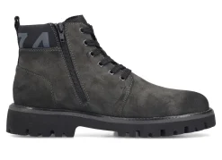 New Rieker , gefütterte Herren-Boots, Winterschuhe, Weite H, mit Reißverschluss ANTHRAZIT