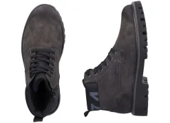 New Rieker , gefütterte Herren-Boots, Winterschuhe, Weite H, mit Reißverschluss ANTHRAZIT
