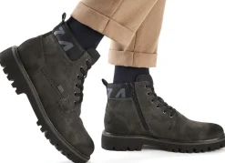 New Rieker , gefütterte Herren-Boots, Winterschuhe, Weite H, mit Reißverschluss ANTHRAZIT