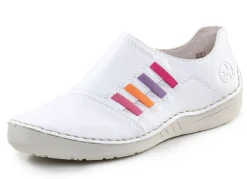 New Rieker , klassische Damen-Slipper, mit Gummizug WEISS