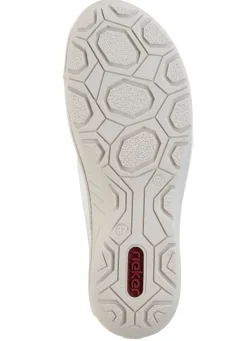 New Rieker , klassische Damen-Slipper, mit Gummizug WEISS