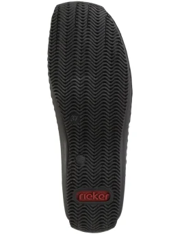 Clearance Rieker , klassische Damen-Slipper, mit Reißverschluss SCHWARZ