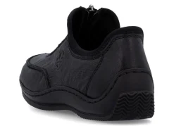 Clearance Rieker , klassische Damen-Slipper, mit Reißverschluss SCHWARZ