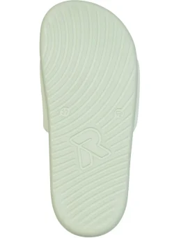 Online Rieker , leichte Damen-Slides, mit gepolsterter Lederdecksohle MINT