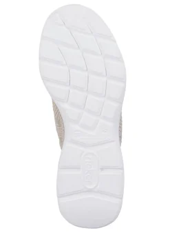 New BADER Rieker, leichte Damen-Sneaker, Weite G, mit MemoSoft-Textileinlage KIESEL