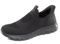 Clearance Rieker , leichte Herren-Slipper, mit verstärkter Hinterkappe SCHWARZ