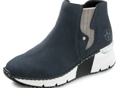 Hot Rieker , modische Damen-Boots, Weite G, mit Reißverschluss DUNKELBLAU