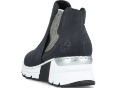 Hot Rieker , modische Damen-Boots, Weite G, mit Reißverschluss DUNKELBLAU