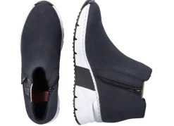 Hot Rieker , modische Damen-Boots, Weite G, mit Reißverschluss DUNKELBLAU