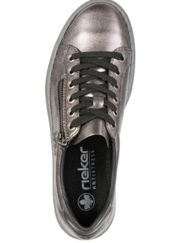 Clearance Rieker , modische Damen-Sneaker, mit Reißverschluss ALTSILBER