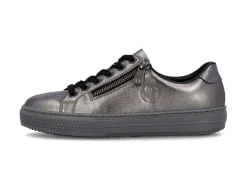 Clearance Rieker , modische Damen-Sneaker, mit Reißverschluss ALTSILBER