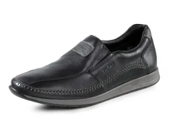 Discount Rieker Slipper aus Nappaleder SCHWARZ