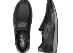 Discount Rieker Slipper aus Nappaleder SCHWARZ