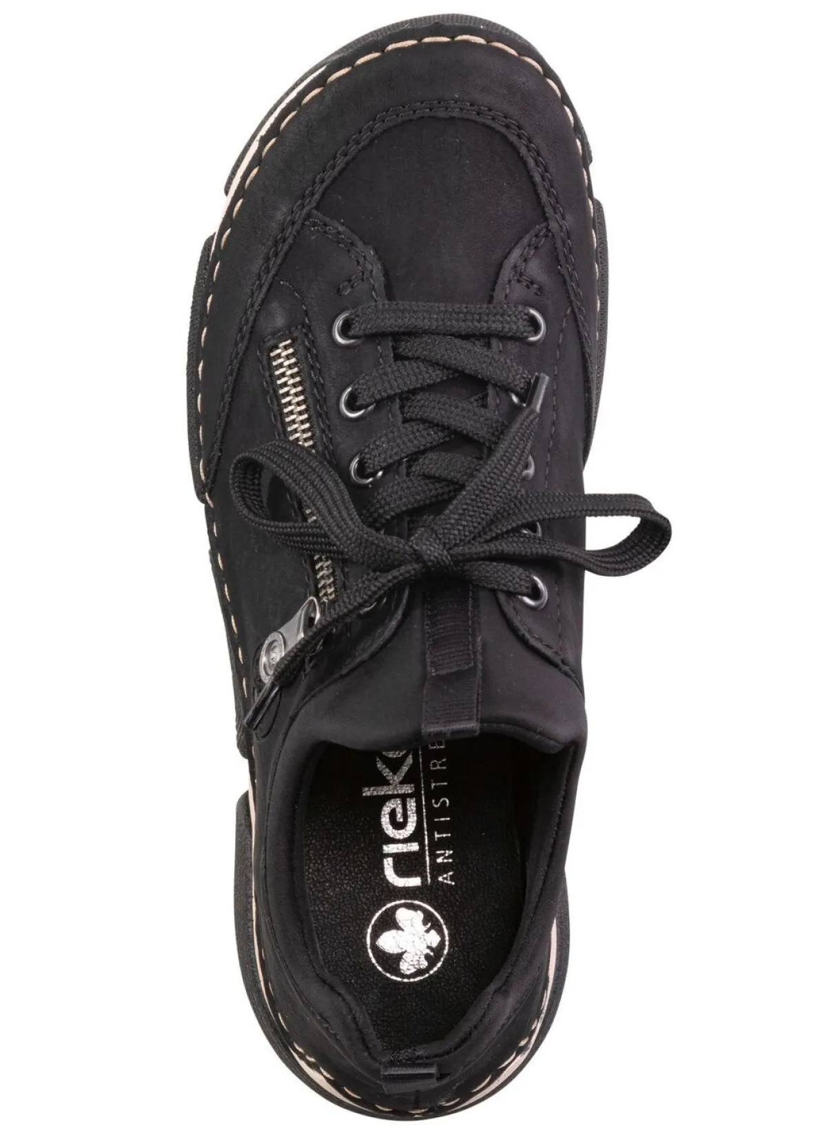 Sale Rieker Sneaker aus schattiertem Synthetik und Textil SCHWARZ