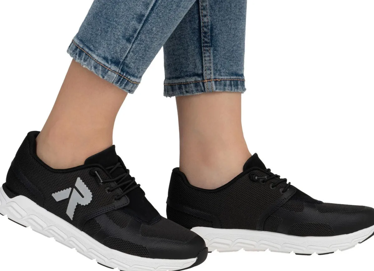 Discount Rieker Sneaker aus teilweise beschichtetem Meshmaterial SCHWARZ