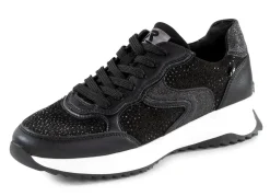 Best Rieker Sneaker mit Glitzersteinchen SCHWARZ