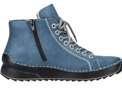 Discount Rieker , sportive Damen-Boots, Winterschuhe, mit Reißverschluss JEANSBLAU
