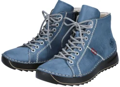 Discount Rieker , sportive Damen-Boots, Winterschuhe, mit Reißverschluss JEANSBLAU