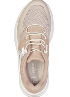 Rieker , sportive Damen-Sneaker, Weite G, mit herausnehmbarem Fußbett HELLBEIGE